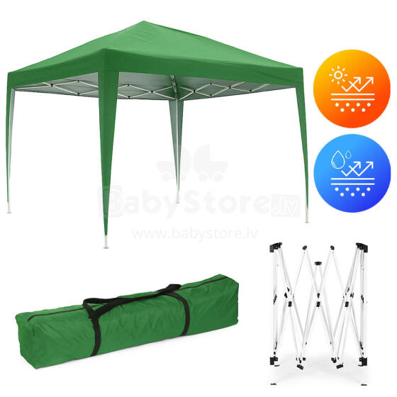 Garden Pavilion Tent 3x3 m Pop-Up Canopy for Garden or Terrace MultiGarden