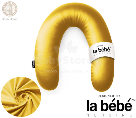 La Bebe™ Rich Satin Nursing Maternity Pillow Art.15687  Pakaviņš (pakavs) mazuļa barošana, gulēšanai, pakaviņš grūtniecēm 30x104cm