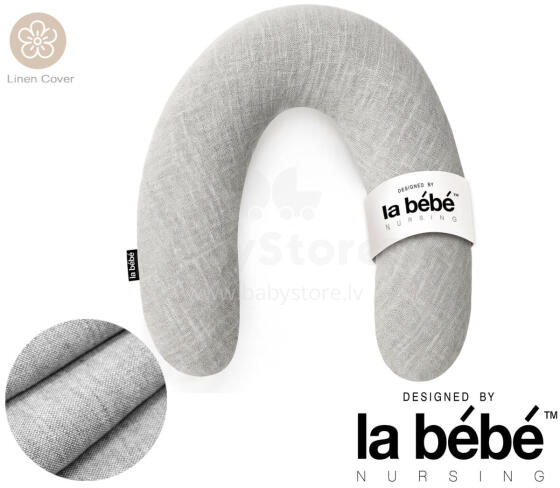 La Bebe™ Rich Linen Nursing Maternity Pillow Art.12626  Pakaviņš (pakavs) mazuļa barošana, gulēšanai, pakaviņš grūtniecēm 30x104cm