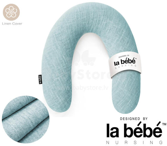 La Bebe™ Rich Linen Nursing Maternity Pillow Art.12628  Pakaviņš (pakavs) mazuļa barošana, gulēšanai, pakaviņš grūtniecēm 30x104cm