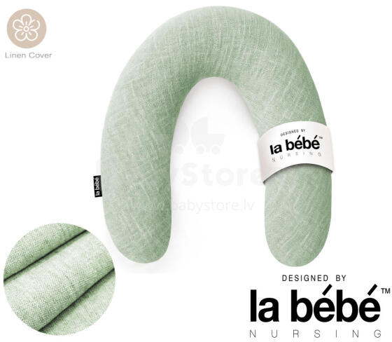 La Bebe™ Rich Linen Nursing Maternity Pillow Art.12632  Pakaviņš (pakavs) mazuļa barošana, gulēšanai, pakaviņš grūtniecēm 30x104cm