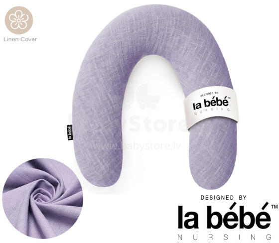 La Bebe™ Rich Linen Nursing Maternity Pillow Art.12633  Pakaviņš (pakavs) mazuļa barošana, gulēšanai, pakaviņš grūtniecēm 30x104cm