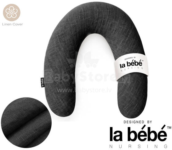 La Bebe™ Rich Linen Nursing Maternity Pillow Art.12636  30x104 cm