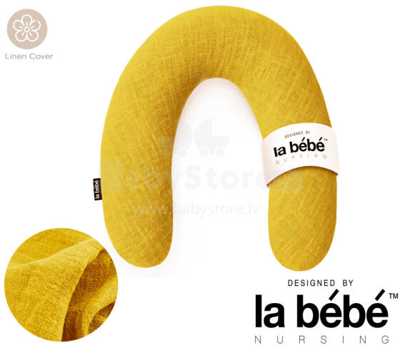 La Bebe™ Rich Linen Nursing Maternity Pillow Art.12640  30x104 cm
