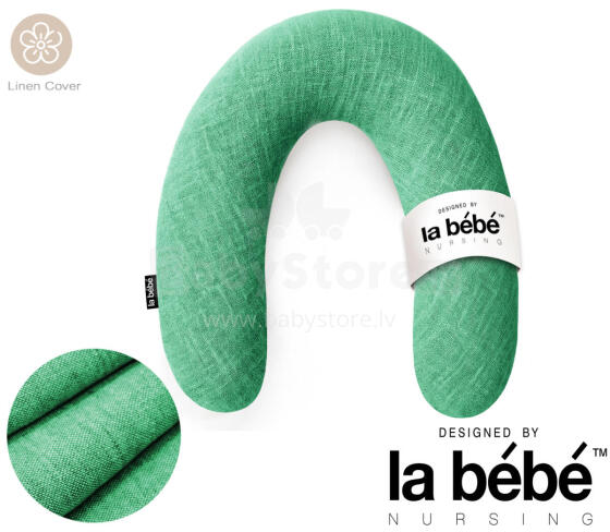 La Bebe™ Rich Linen Nursing Maternity Pillow Art.12643  30x104 cm