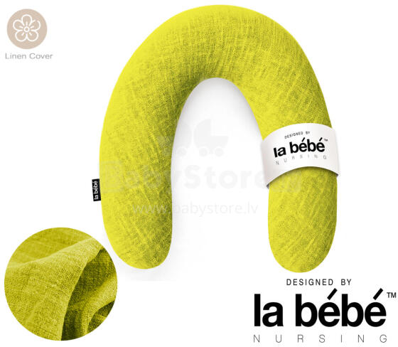 La Bebe™ Rich Linen Nursing Maternity Pillow Art.12645  30x104 cm