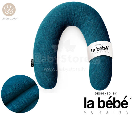 La Bebe™ Rich Linen Nursing Maternity Pillow Art.12647  30x104 cm