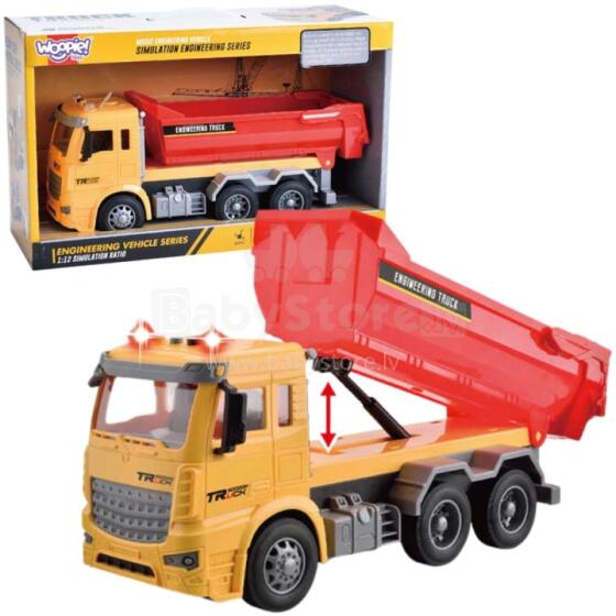 WOOPIE Construction Dump Truck in 1:12 Scale with Light and Sound Effects