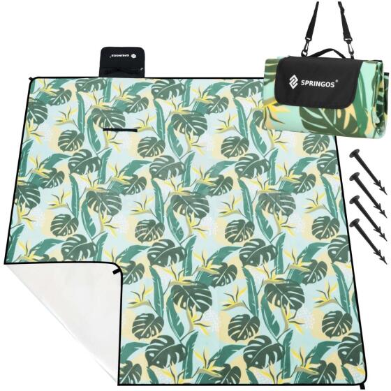 Beach blanket 200x200 cm for picnic camping camping foldable mat with insulation