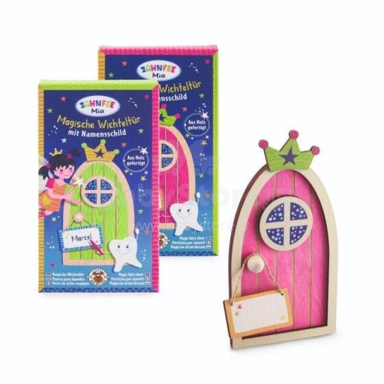 Zahnfee - Wooden gnome door, 2 assorted