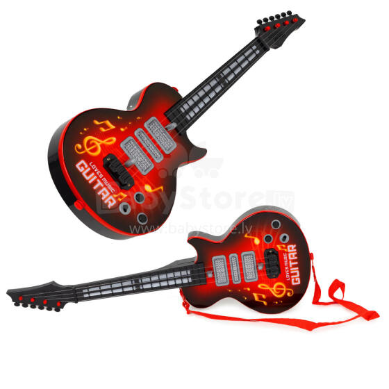 Gitara dla dzieci elektryczna z nauką gry na gitarze podczerwień melodie czerwona
