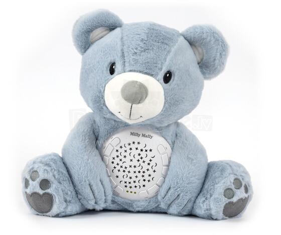 MILLY MALLY Plush Toy with Projector Milly Bear Blue