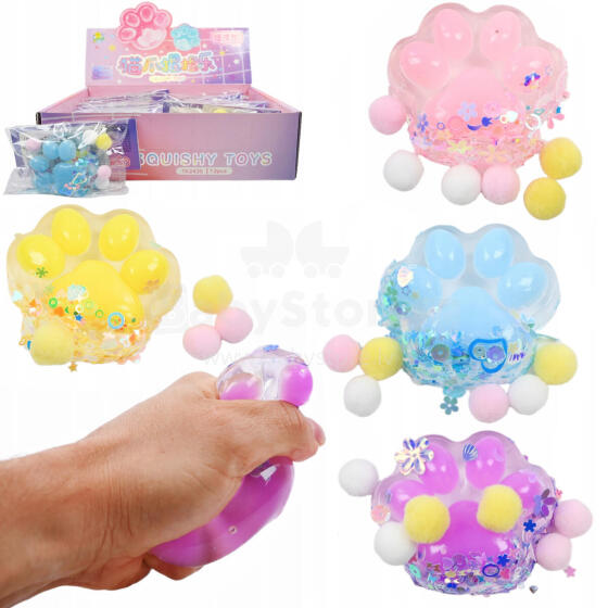 GNIOTEK SQUISHY ŁAPKA PRZEZROCZYSTA