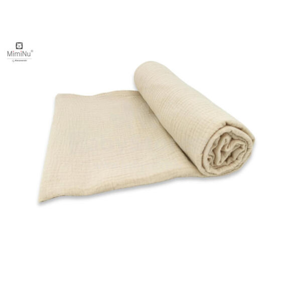 KIECZMERSKI Swaddle 120x120 MUSLIN KOKS 100% silti beigi