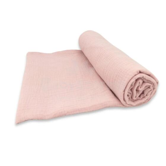 KIECZMERSKI Swaddle 120x120 MUSLIN KOKS 100% pulverveida rozā