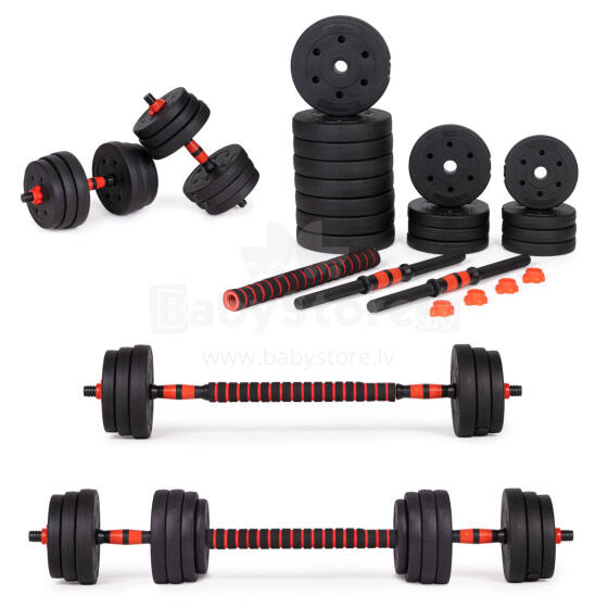Adjustable dumbbells 2x 15kg barbell set 30kg bar