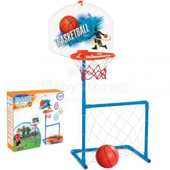 WOOPIE 2-in-1 basketbola un futbola vārtu komplekts + bumba