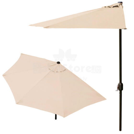 Garden umbrella, half-wall umbrella for terrace, 2.7 m, beige, MultiGarden