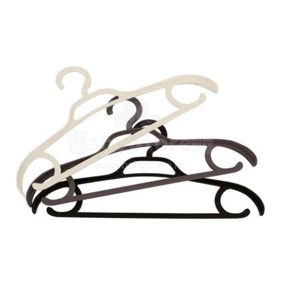 Clothes hangers 3 pcs. plastic Eris 41.5x2.8x21cm assorted