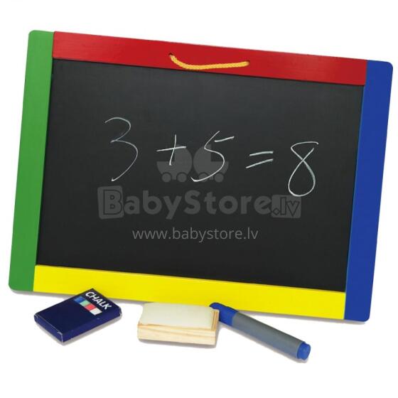 VIGA Koka divpusējā magnētiskā tāfele ar piederumiem