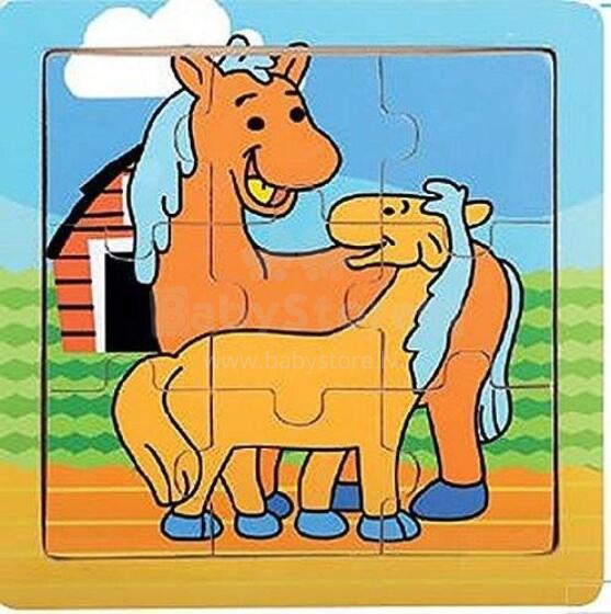 Wooden Puzzle, Horses