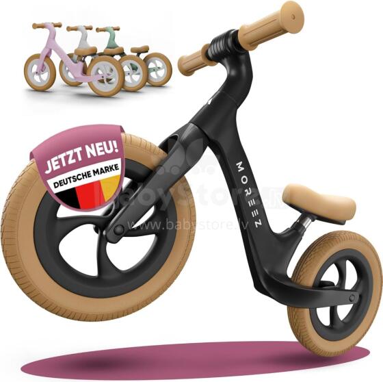 Moreez Balance Bike Art.255179 Black Детский велосипед - бегунок с металлической рамой