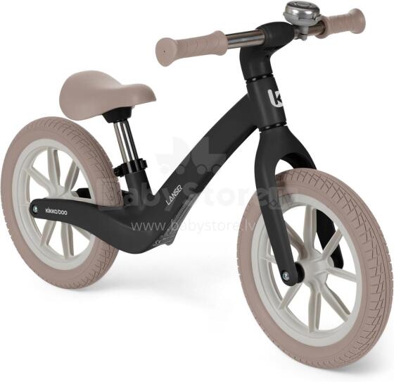 KikkaBoo Lanser Balance Bike Art.255181 Black Bērnu skrējritenis ar metālisko rāmi, Līdzsvara velosipēds