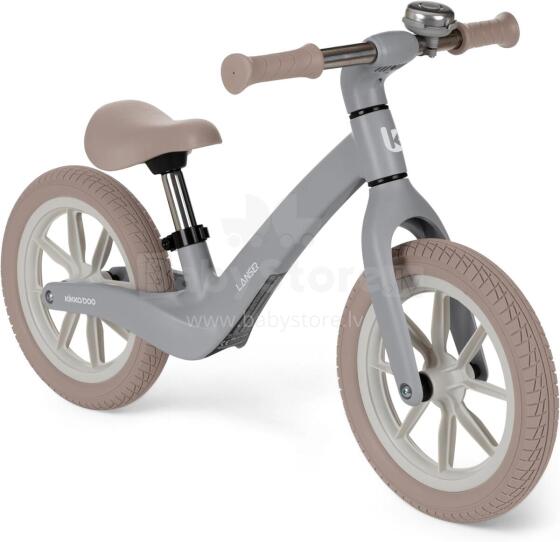 KikkaBoo Lanser Balance Bike Art.255183 Grey Bērnu skrējritenis ar metālisko rāmi, Līdzsvara velosipēds