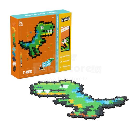 Plus Plus puzle pēc cipariem T-REX, 250 det.