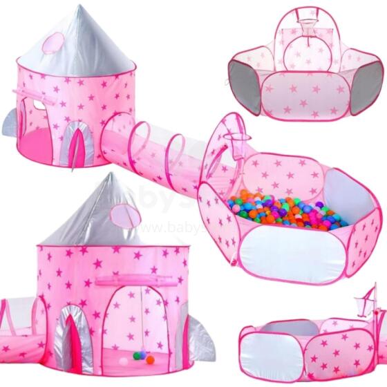 WOOPIE 3-in-1 Princeses Pils Telts XXL Kupola Tunelis Sausais Baseins