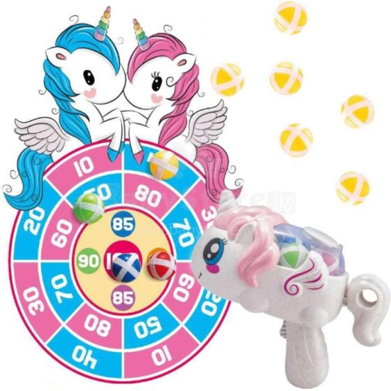 WOOPIE Dexterity Game with Velcro Darts 2-in-1 Unicorn Launcher Set