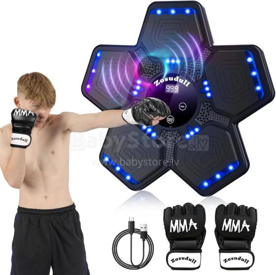 Music Boxing Machine Art.255571 Музыкальный боксерский тренажер для детей и взрослых, настенная боксерская подушка с Bluetooth и перчатками