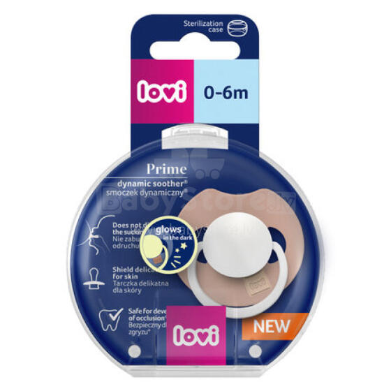 LOVI 34/436 Dynamic Silicone Pacifier Prime 0-6m 1 pc Blush Glow