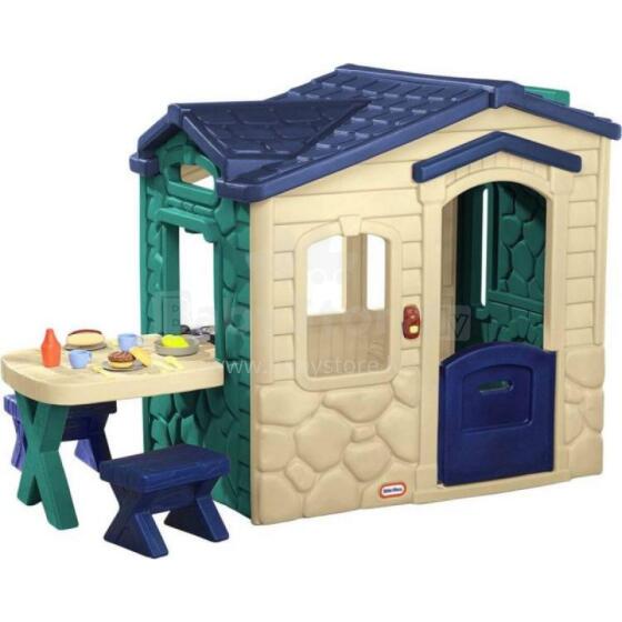 Little Tikes Garden House with PATIO and Magic Bell Navy Green