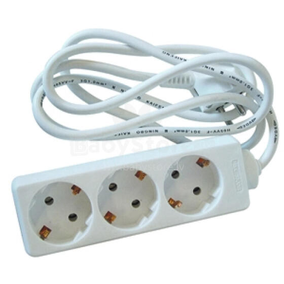 Удлинитель Удлинитель 3x1.0mm KF-GB-03P3X1.0 / 1.5M