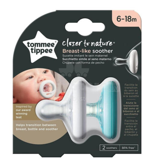 TOMMEE TIPPEE soothers, 6-18 m., 2 pcs., 433628