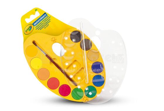 CRAYOLA acrylic paint Watercolour Paint Palettte, 12 colors, 53-8434
