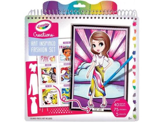 CRAYOLA coloring kit Art History Fashion Sketch Portfolio, 26200