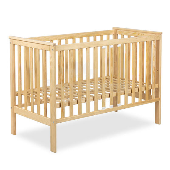 Klups Iwon Art.256073 Pine Детская деревянная кроватка с барьером 120x60 см