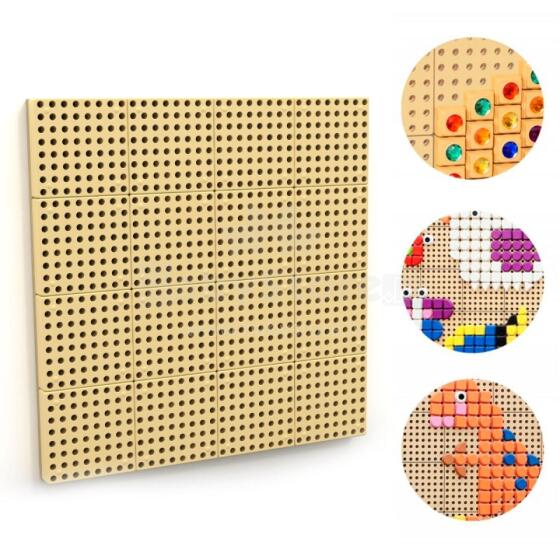 MASTERKIDZ Стеновая панель Образовательная STEM Доска + Монтажная панель 80 x 80 (см)