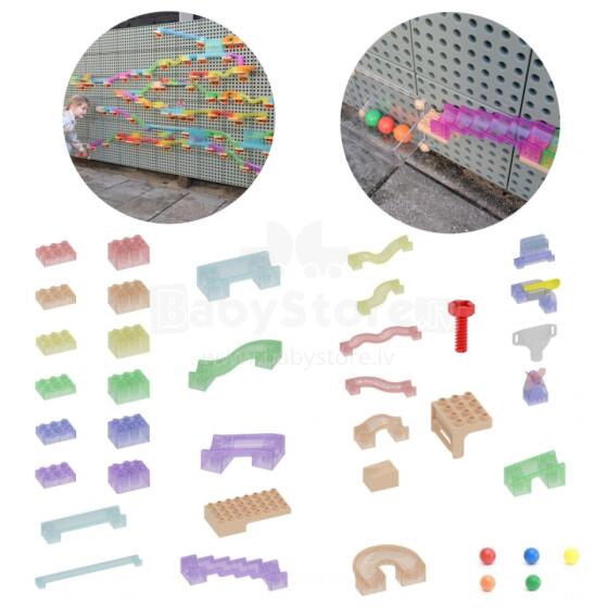 MASTERKIDZ Construction Set Ball Track STEM Board 209 pieces