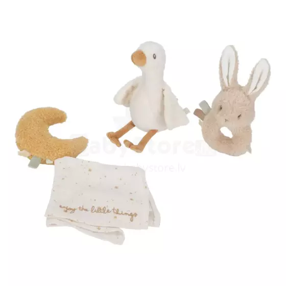 Little Dutch Gift Set Art.8415 Natural Newborn Komplekts augstākas kvalitātes -kokvilnas miega lupatiņa , (100% dabisks)