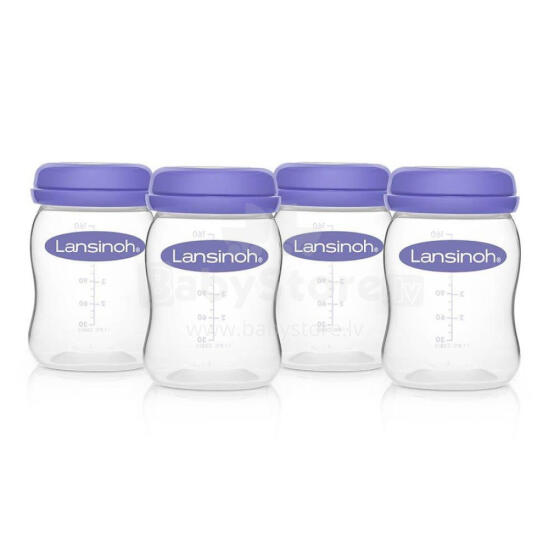 Lansinoh Breastmilk Storage Bottles Art.20417 Бутылочки для хранения молока  4 шт,160 мл