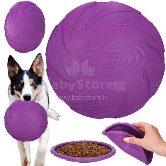Frisbi sobakam, 2 vienā, aportivochnyj диск, bļoda edy, diametrs 18 cm, violeta