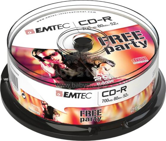 Emtec CD-R 700MB/80MIN 52x Free Party 25 pcs