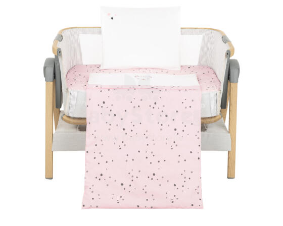 Mini cot bedding set 5pcs Bear with me Pink