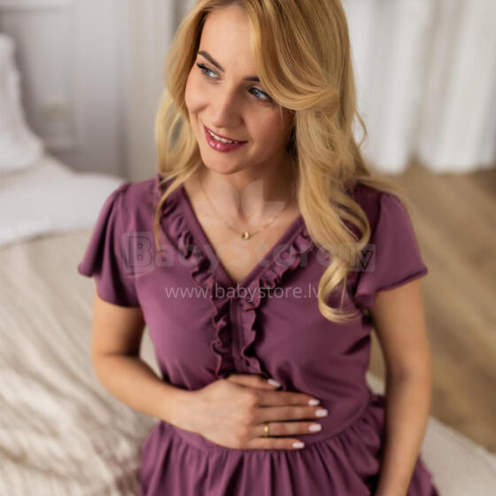 EWA 961949 LINDA Maternity Shirt in Grape XL