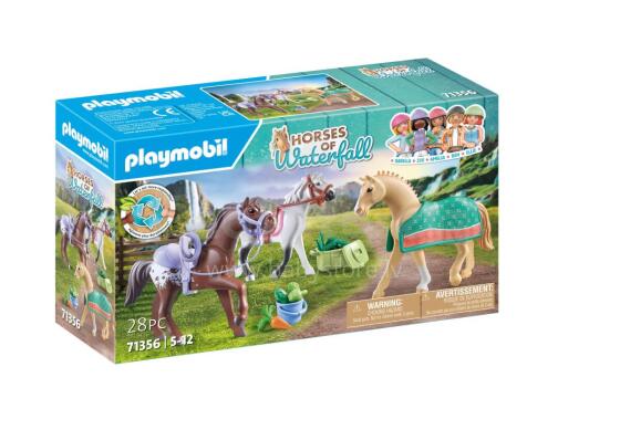PLAYMOBIL WORLD OF HORSES Three Horses with Saddles 71356