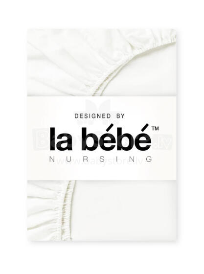 La Bebe™ Cotton 89x38+5 cm Art. 24440 White cotton fitted sheet