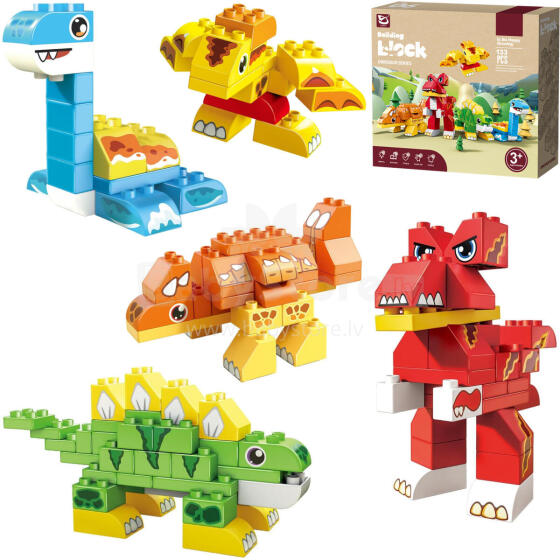 KLOCKI DINOZAURY 133 ELEMENTY